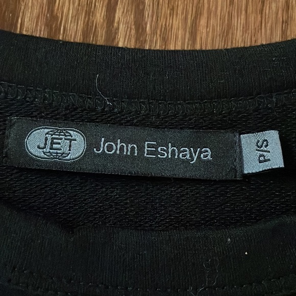 Jet by John Eshaya black heart relaxed fit pullover soft and cozy top sz SP - Picture 8 of 12